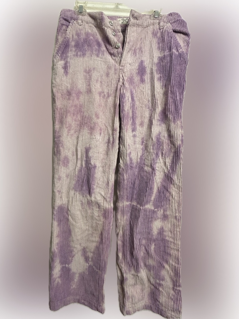 Free People We the Free Lavender Tie-Dye Corduroy Pants